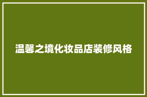 温馨之境化妆品店装修风格