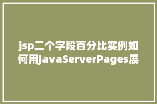 jsp二个字段百分比实例如何用JavaServerPages展示数据占比