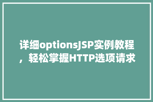 详细optionsJSP实例教程，轻松掌握HTTP选项请求